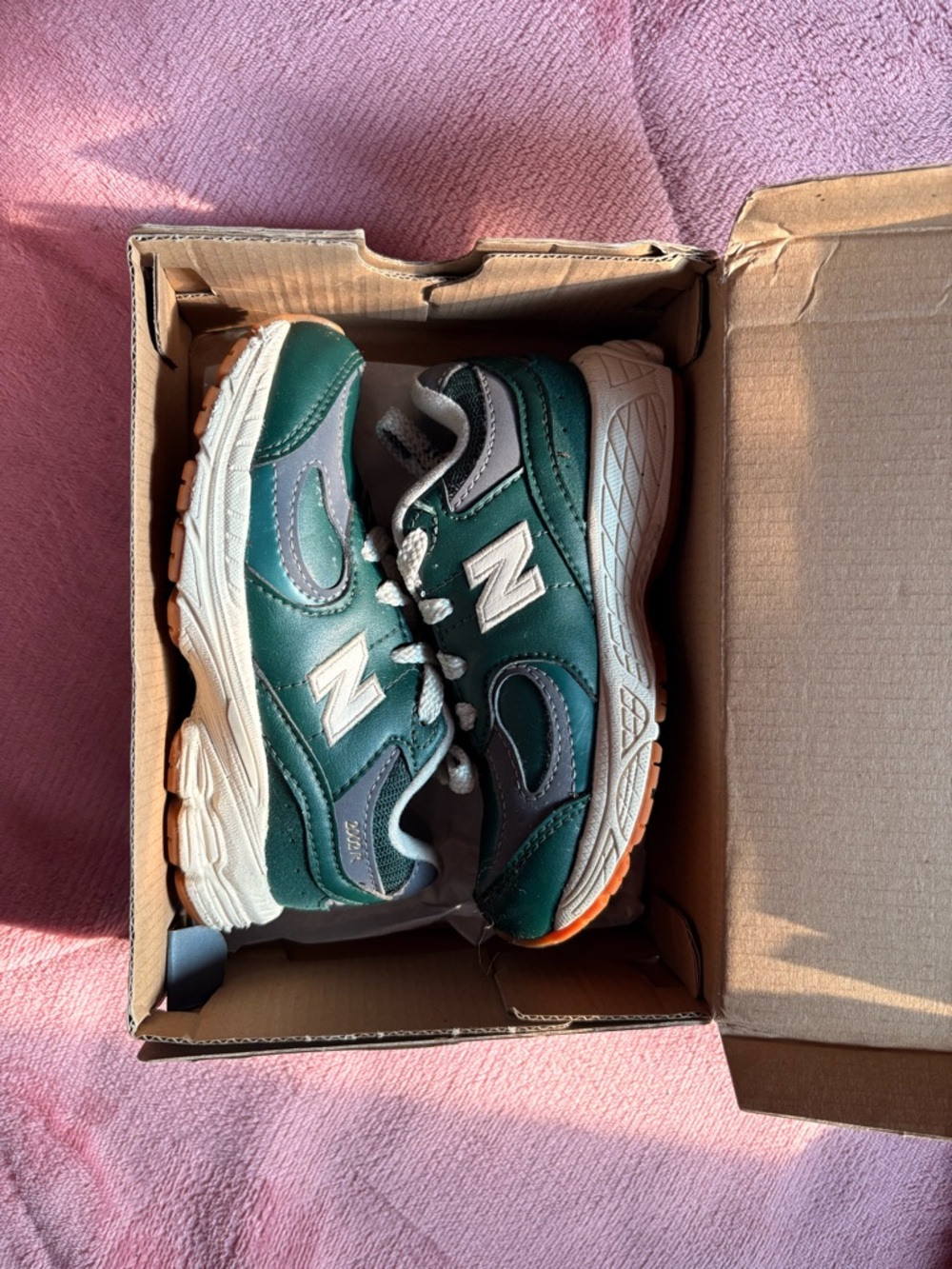 New Balance Kids Teal and Gray Running Sneakers